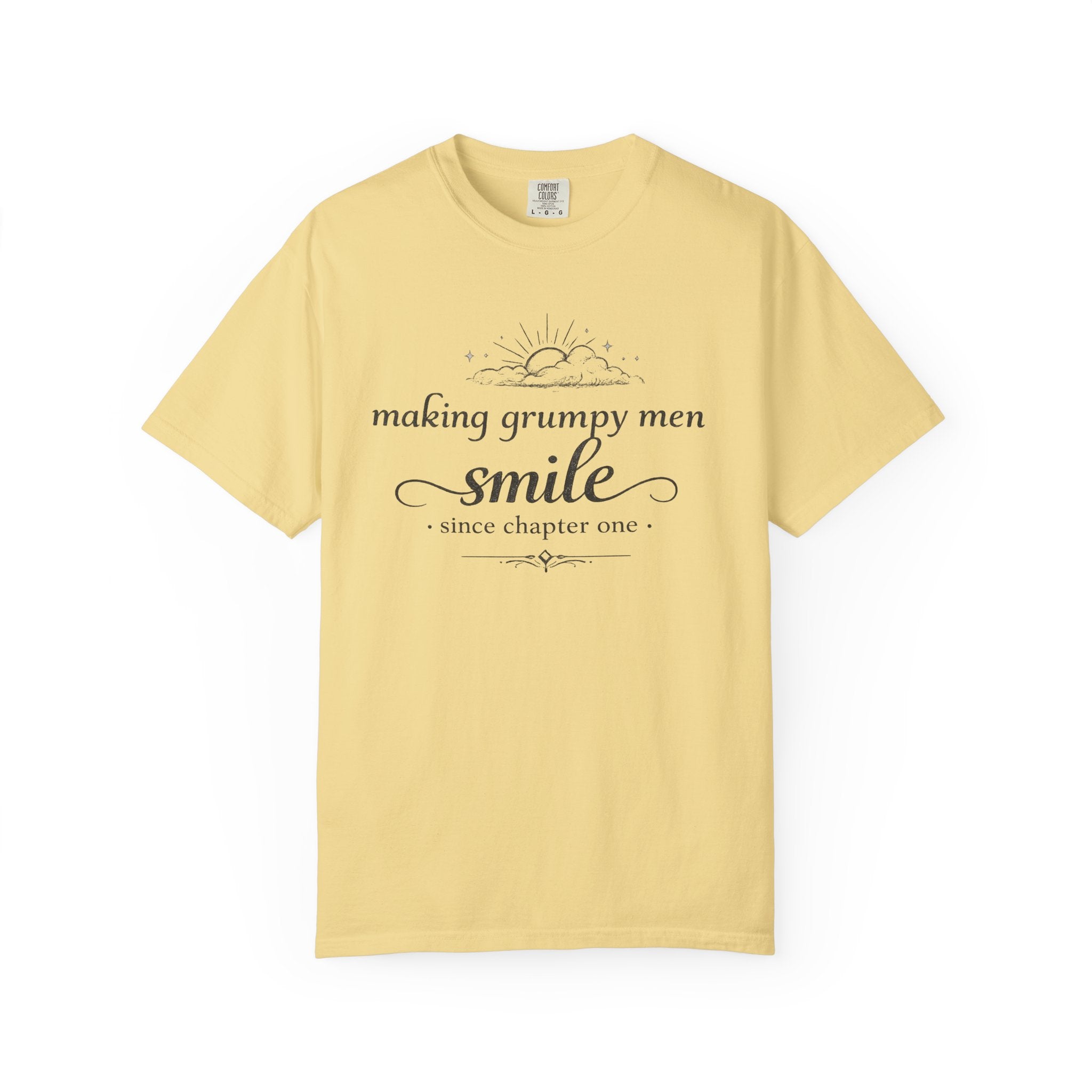T-Shirt — "Making Grumpy Men Smile" Vintage Script Tee
