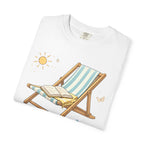 Beach Reading T-Shirt — "Tan Lines & Book Spines" Summer Reader Tee