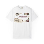 I Can Fix Him T-Shirt — Vintage Floral Literary Coffee Graphic Tee