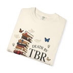 Death by TBR Book Stack T-Shirt — Reader Gift Graphic Tee