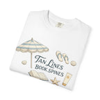 Beach Reading T-Shirt — "Tan Lines, Book Spines" Summer Graphic Tee