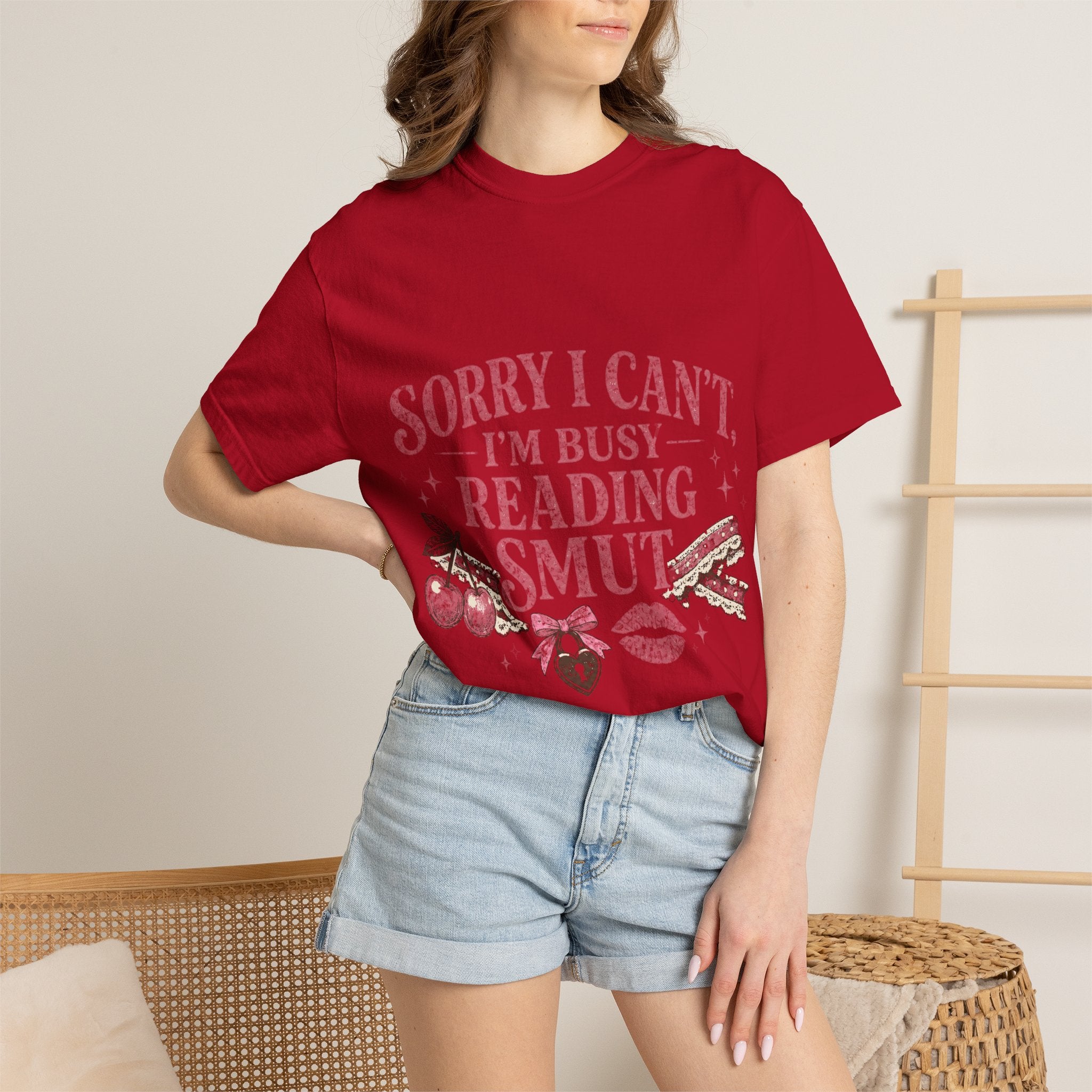 T-Shirt — "Sorry I Can't I'm Busy Reading Smut" Graphic Tee