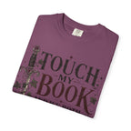 Book Lover T-Shirt — “Touch My Book and We Both Learn Something” Vintage Literary Tee