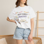 Hot Girls Annotate T-Shirt — Cute Study/Bookish Graphic Tee for Students & Readers