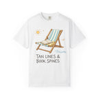 Beach Reading T-Shirt — "Tan Lines & Book Spines" Summer Reader Tee