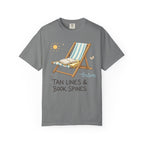 Beach Reading T-Shirt — "Tan Lines & Book Spines" Summer Reader Tee