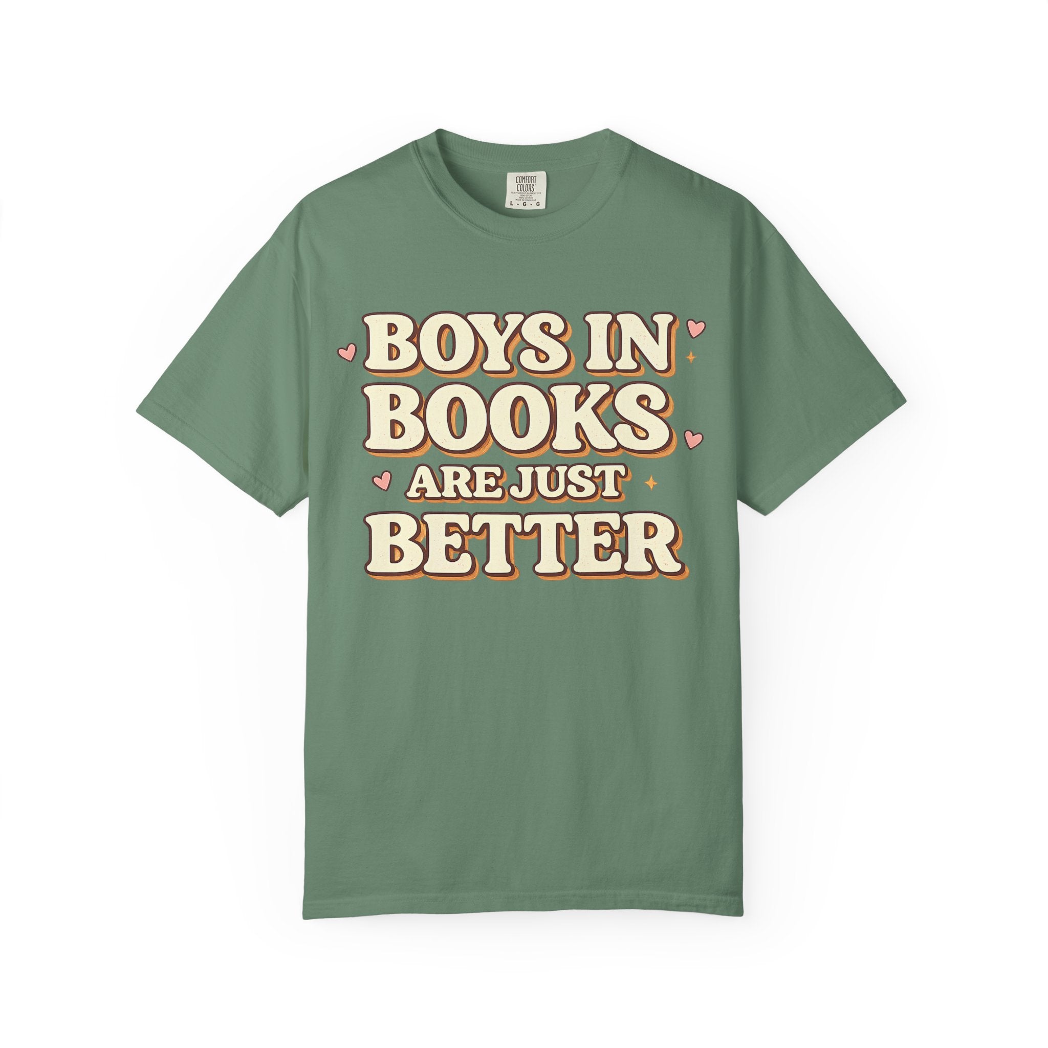 T-Shirt — "Boys in Books Are Just Better" Retro Literary Tee