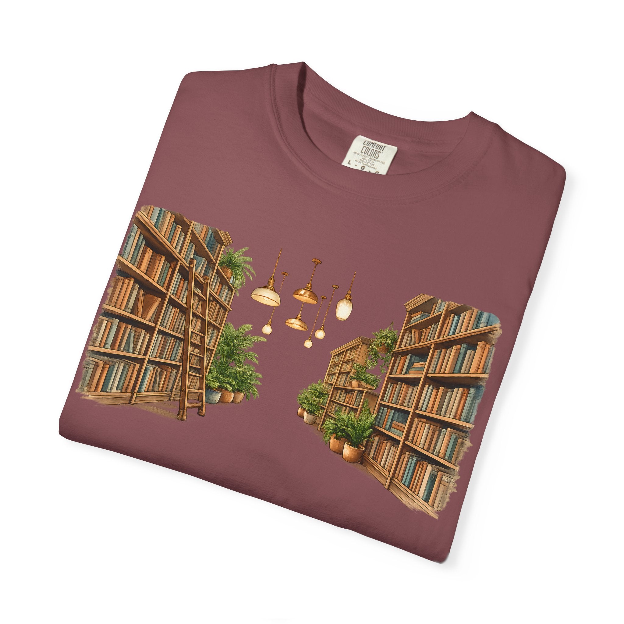 Book Nook T-Shirt — 'I Long Long Walk Down The Book Aisles' Literary Tee