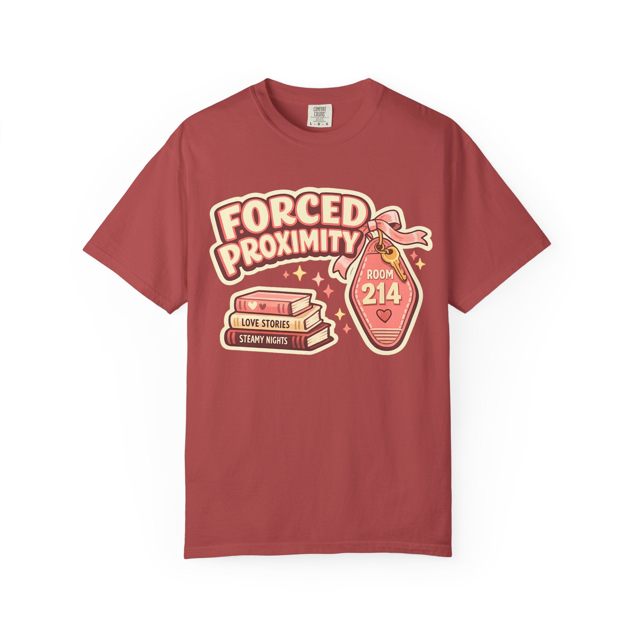 Forced Proximity T-Shirt — Cute Retro Romance Graphic Tee (Room 214)