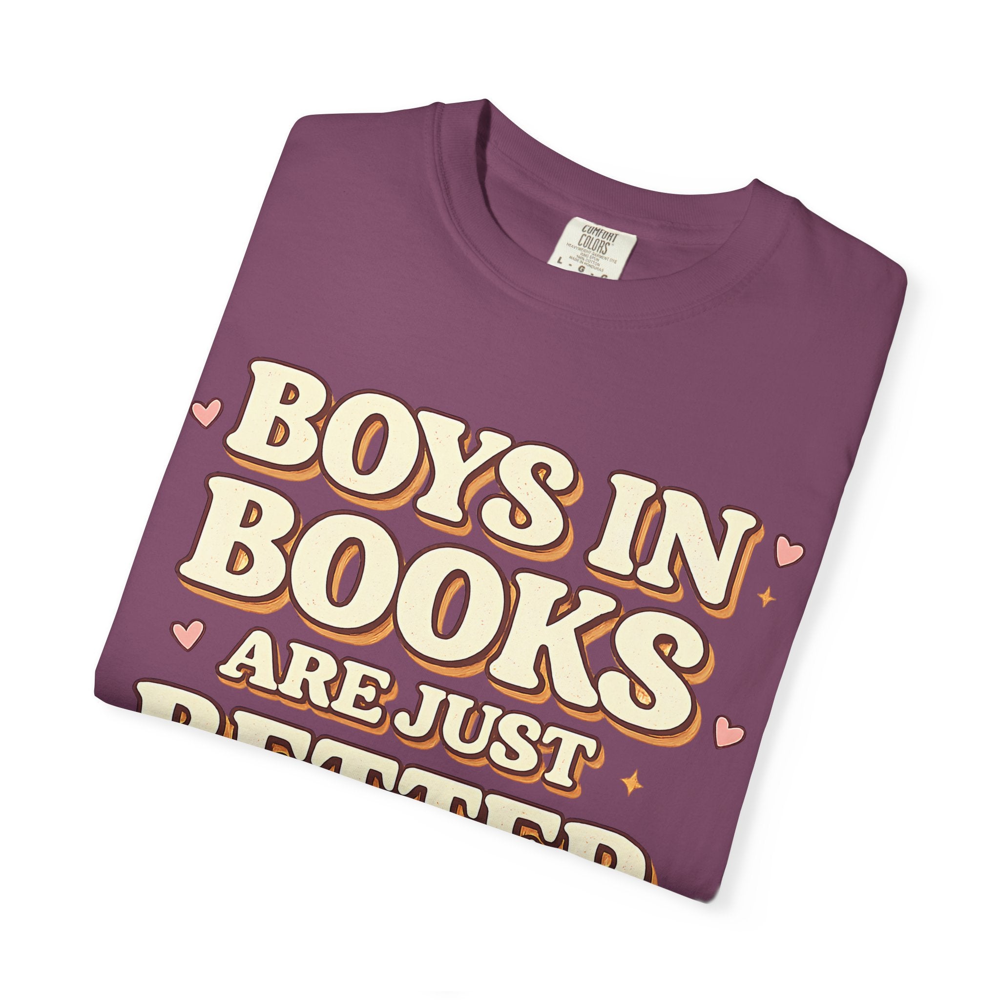 T-Shirt — "Boys in Books Are Just Better" Retro Literary Tee