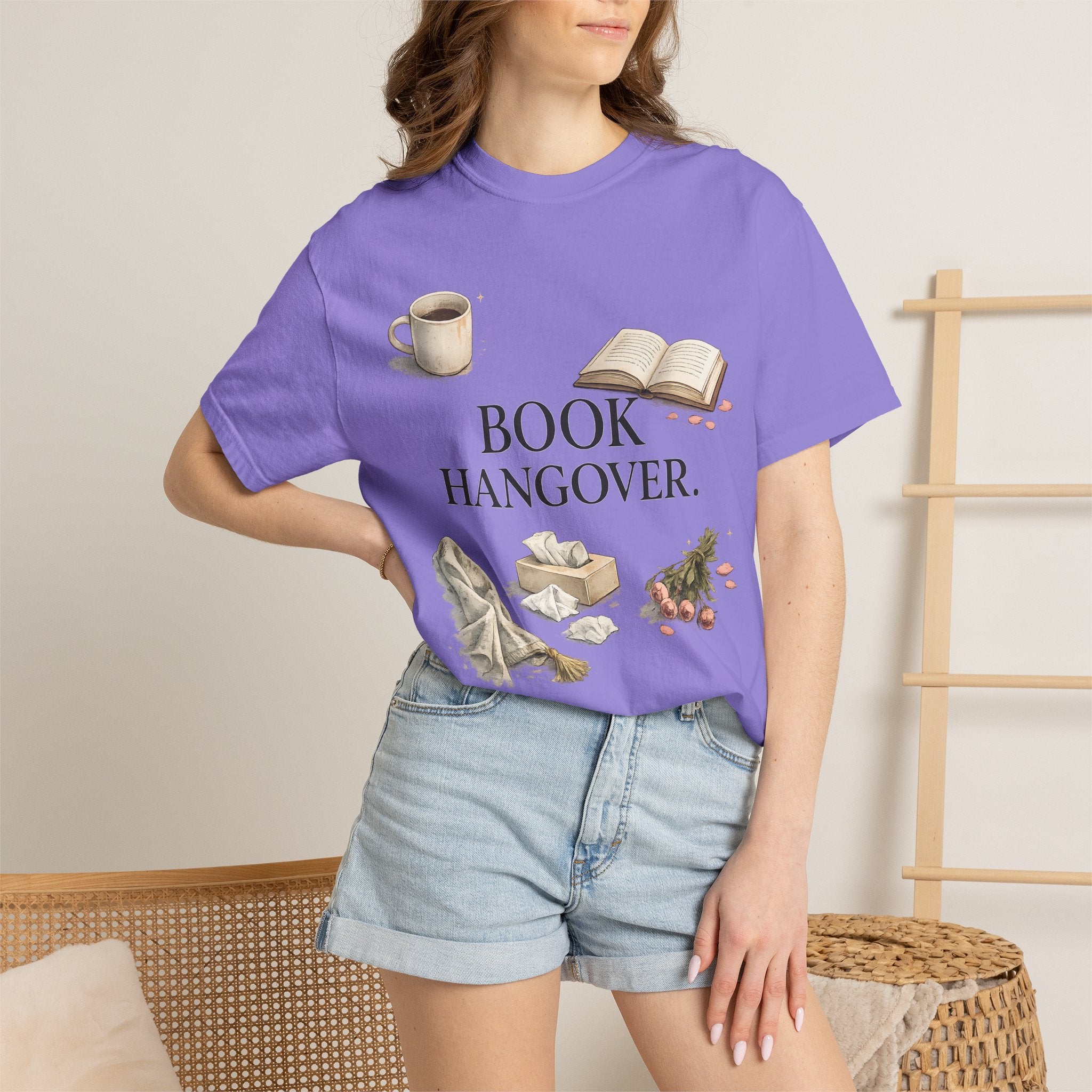 T-Shirt — "Book Hangover" Cozy Reading Tee