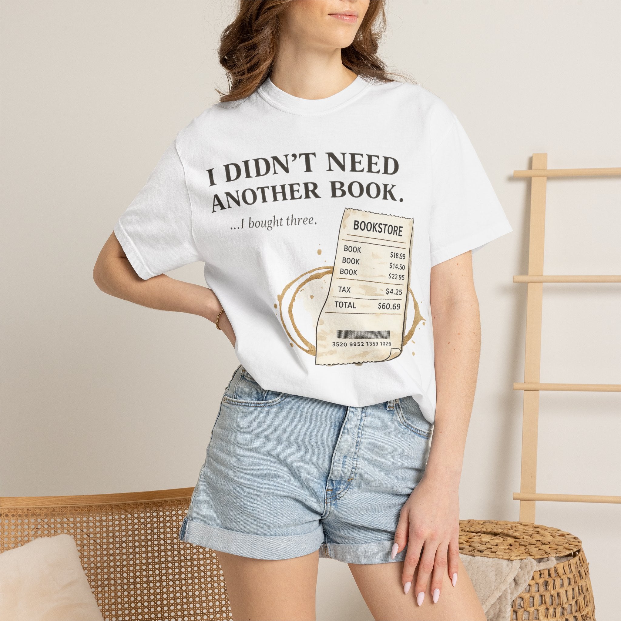 Book Lover T‑Shirt — “I Didn’t Need Another Book… I Bought Three.” Graphic Tee