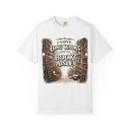 T-Shirt — "I Love Long Walks Down the Book Aisle" Literary Graphic Tee