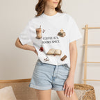 Coffee Icy, Books Spicy T-Shirt — Literary Coffee Lover Tee