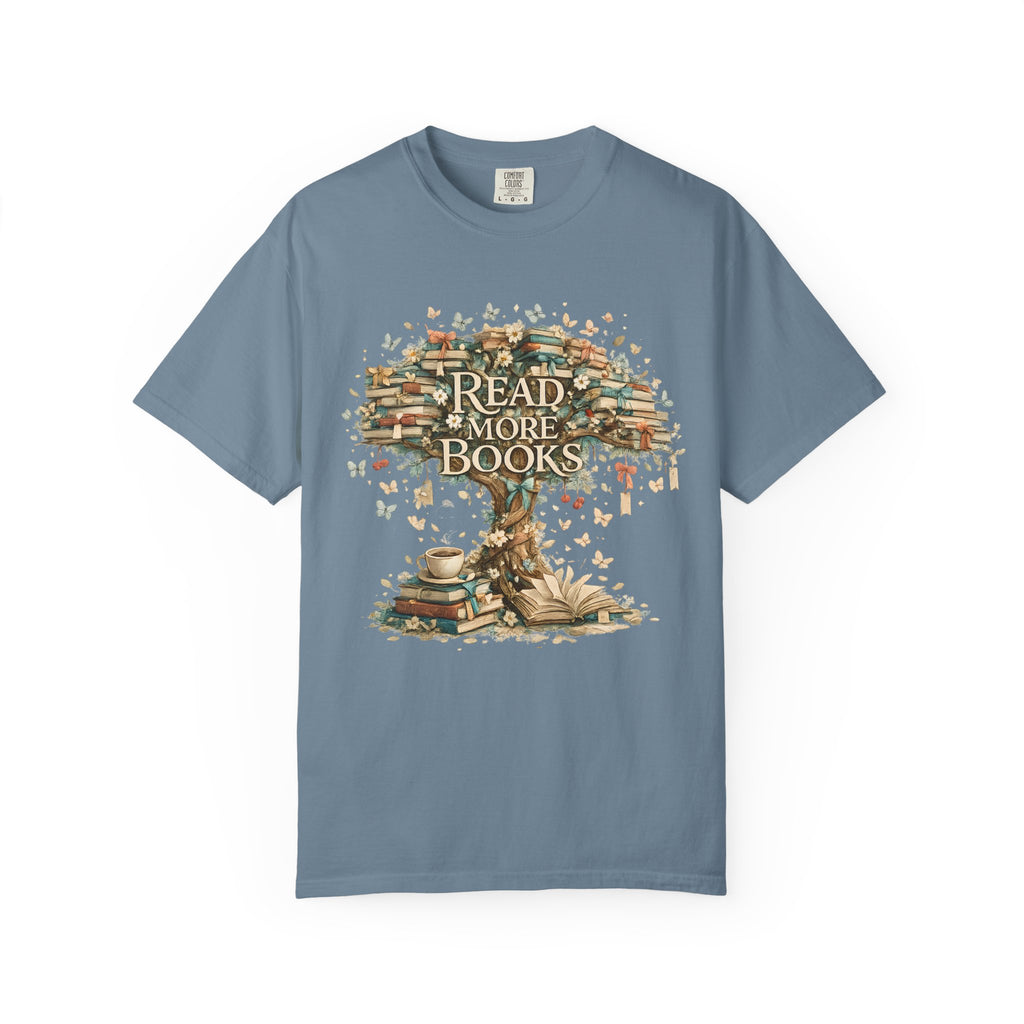 Read More Books T-Shirt — Vintage Tree of Books Design for Book Lovers