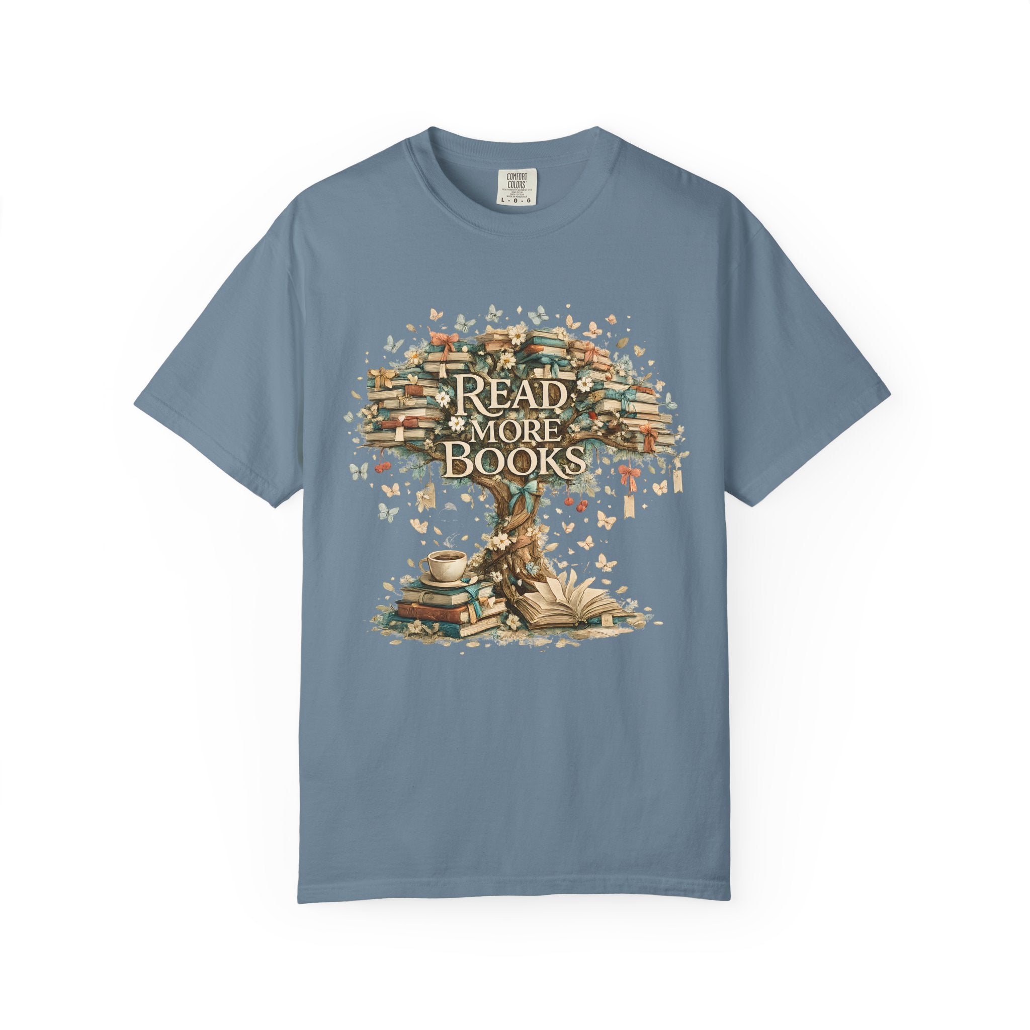 Read More Books T-Shirt — Vintage Tree of Books Design for Book Lovers