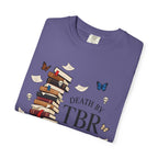 Death by TBR Book Stack T-Shirt — Reader Gift Graphic Tee