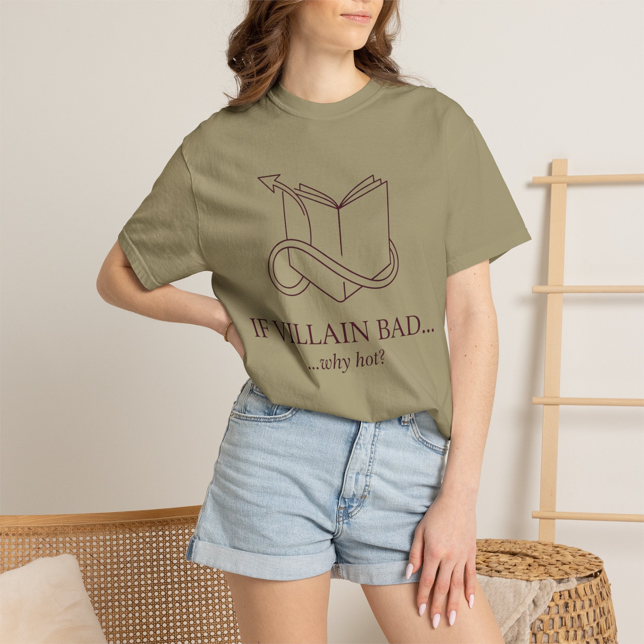 Villain-Aesthetic T-Shirt — "If Villain Bad... why not?" Literary Graphic Tee
