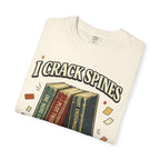 Book Lover T-Shirt — "I Crack Spines and I'll Do It Again" Vintage Stack Graphic