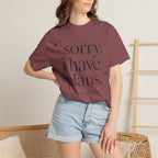 T-Shirt — "sorry, i have plans." Minimalist Casual Tee (The Plans Are Reading)
