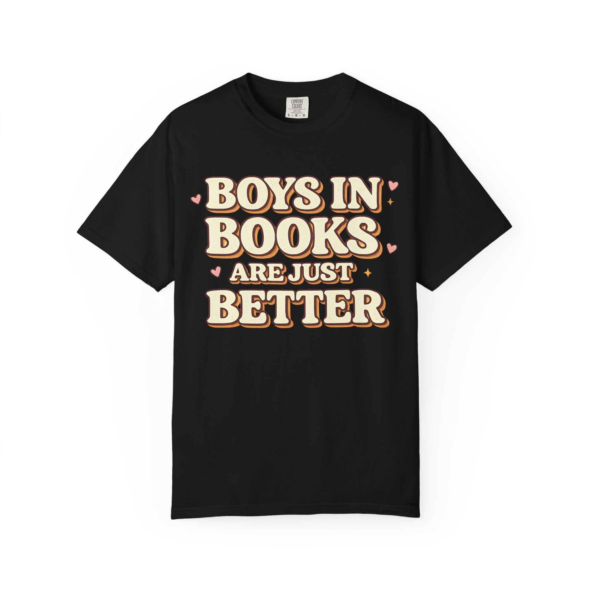 T-Shirt — "Boys in Books Are Just Better" Retro Literary Tee