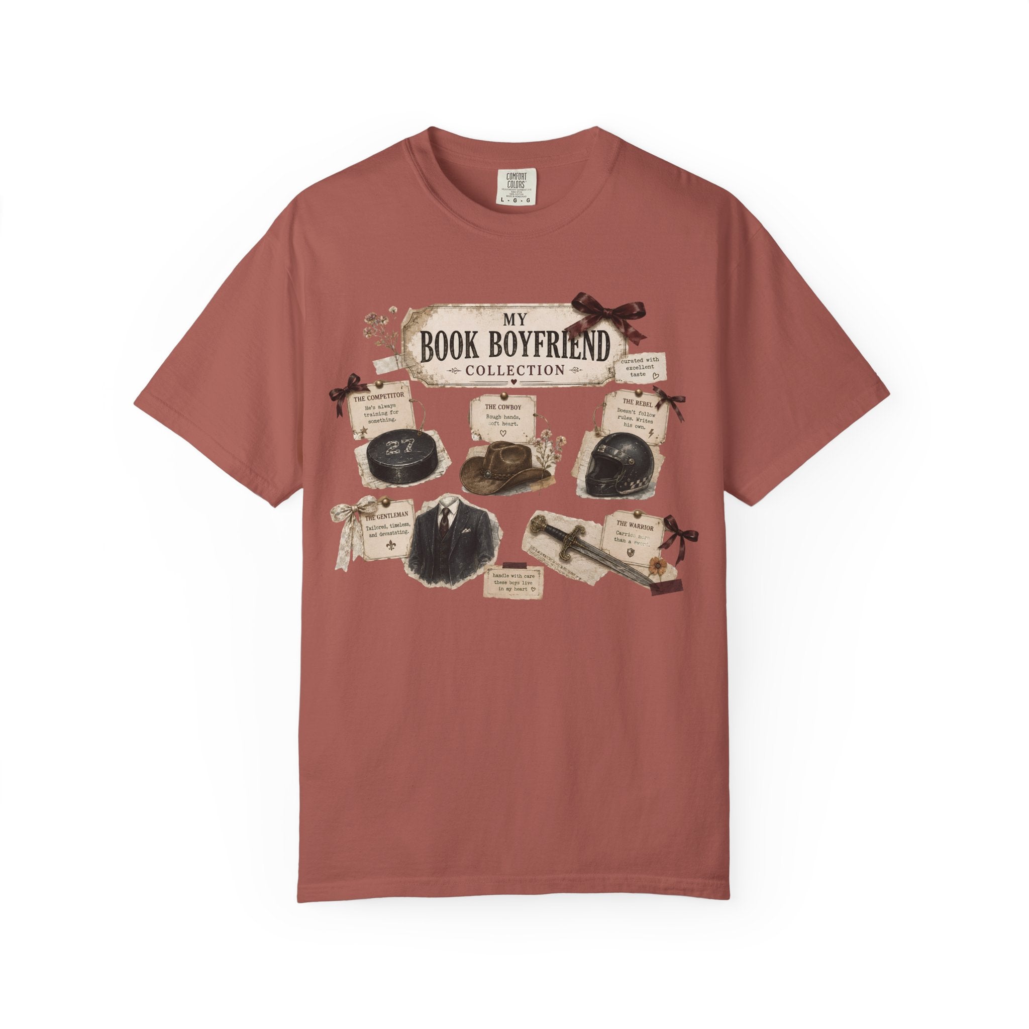 Book Boyfriend Collection T-Shirt — Vintage Literary Aesthetic Tee