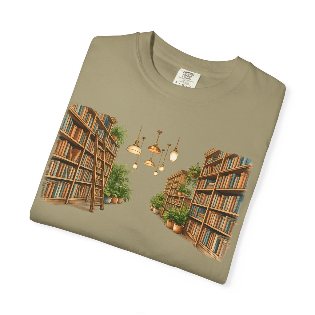 Book Nook T-Shirt — 'I Long Long Walk Down The Book Aisles' Literary Tee