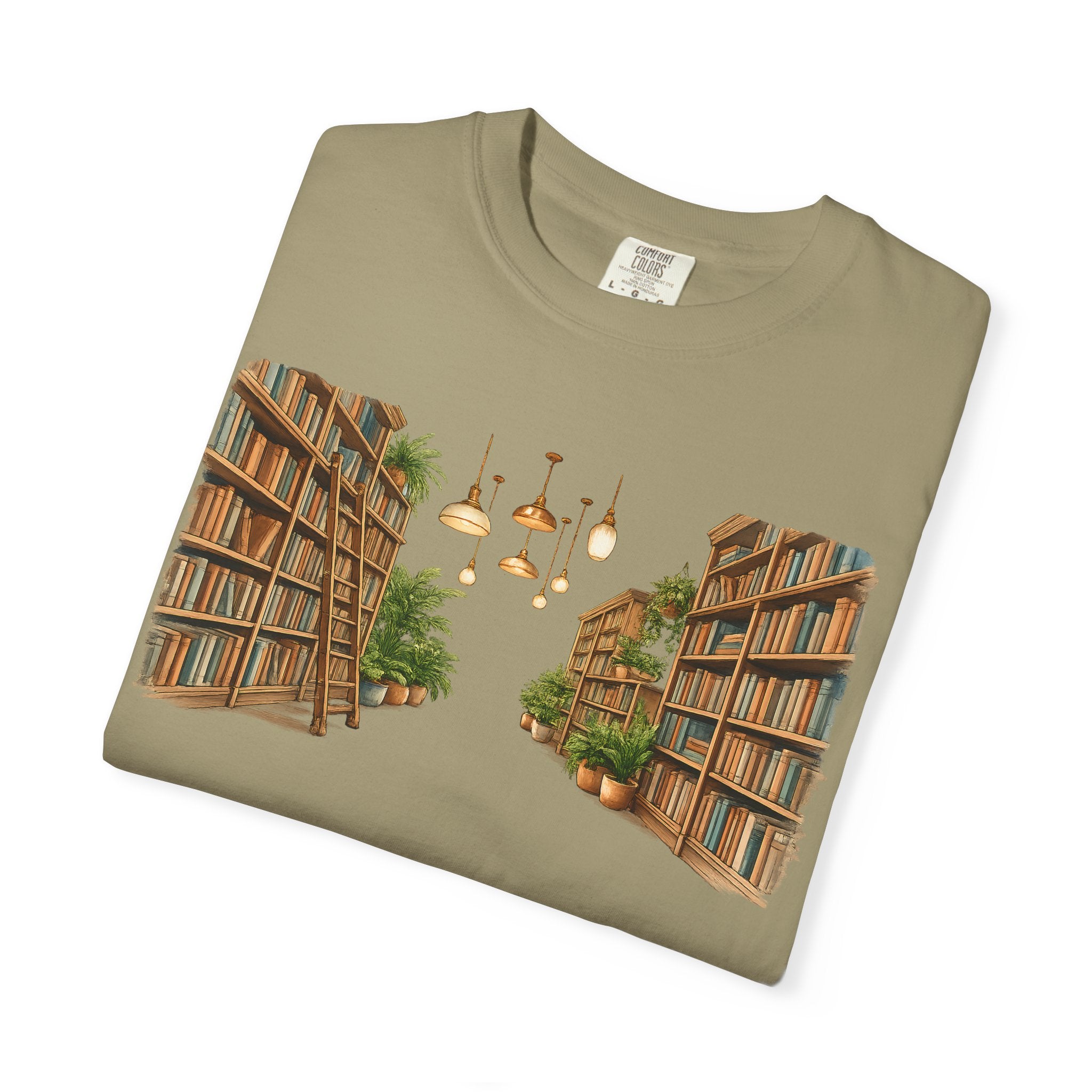 Book Nook T-Shirt — 'I Long Long Walk Down The Book Aisles' Literary Tee