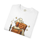 T-Shirt — “One More Chapter or I’ll Haunt You” Ghost Reading Tee
