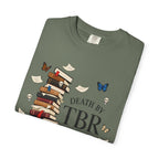 Death by TBR Book Stack T-Shirt — Reader Gift Graphic Tee