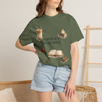 Coffee Icy, Books Spicy T-Shirt — Literary Coffee Lover Tee