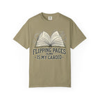 Book Lover T-Shirt — "Flipping Pages Is My Cardio" Graphic Tee