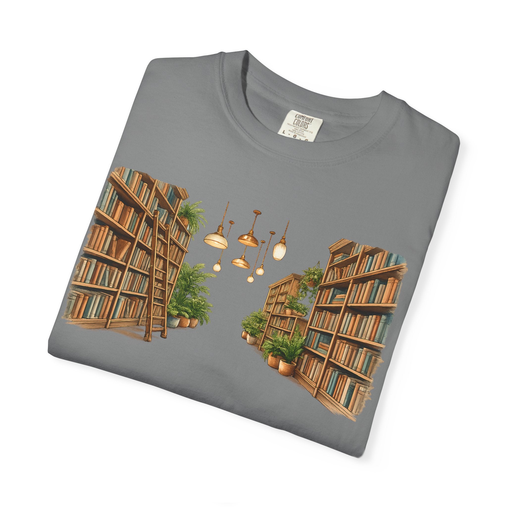 Book Nook T-Shirt — 'I Long Long Walk Down The Book Aisles' Literary Tee