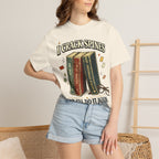 Book Lover T-Shirt — "I Crack Spines and I'll Do It Again" Vintage Stack Graphic