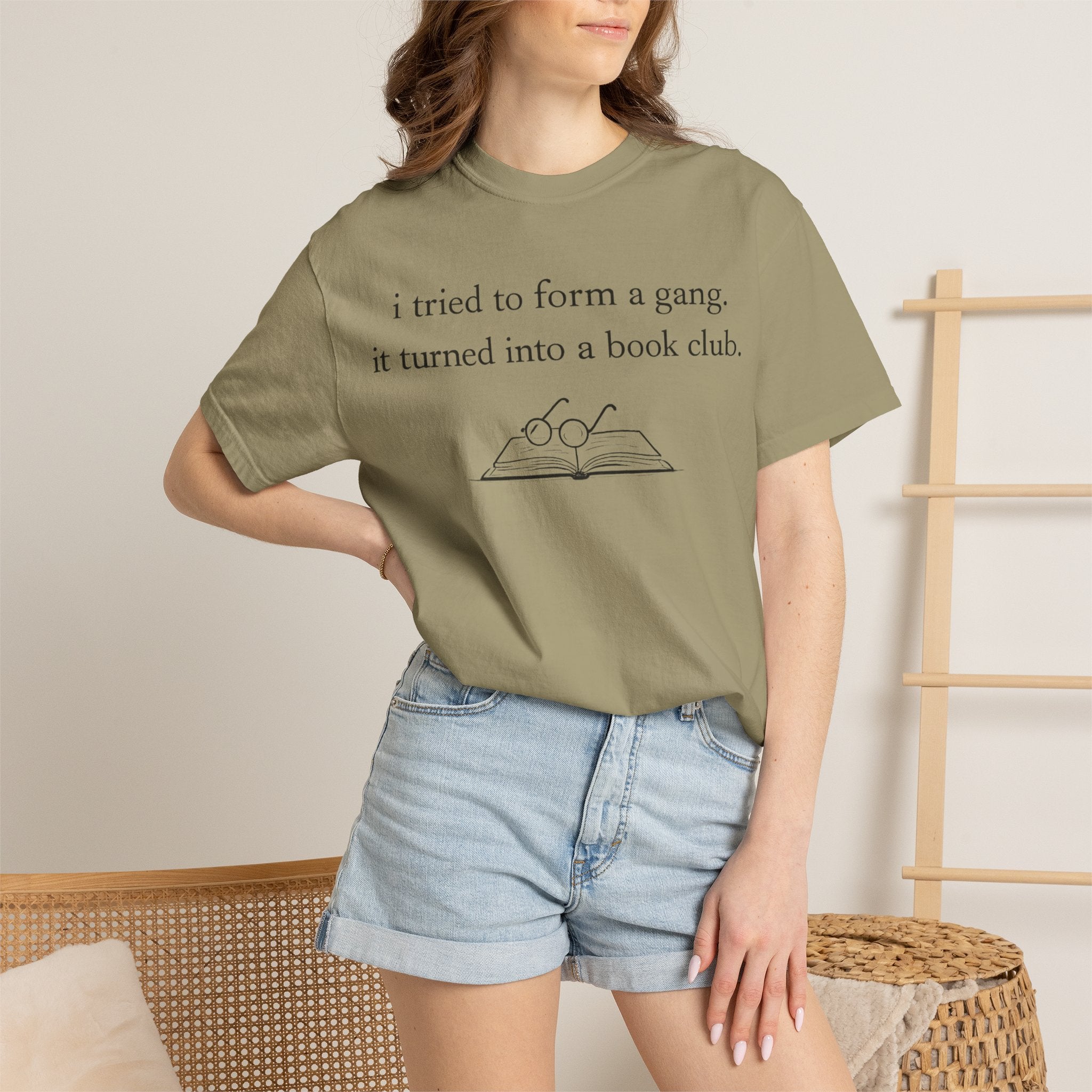 Book Club Tee — "I tried to form a gang, it turned into a book club" Graphic T-Shirt