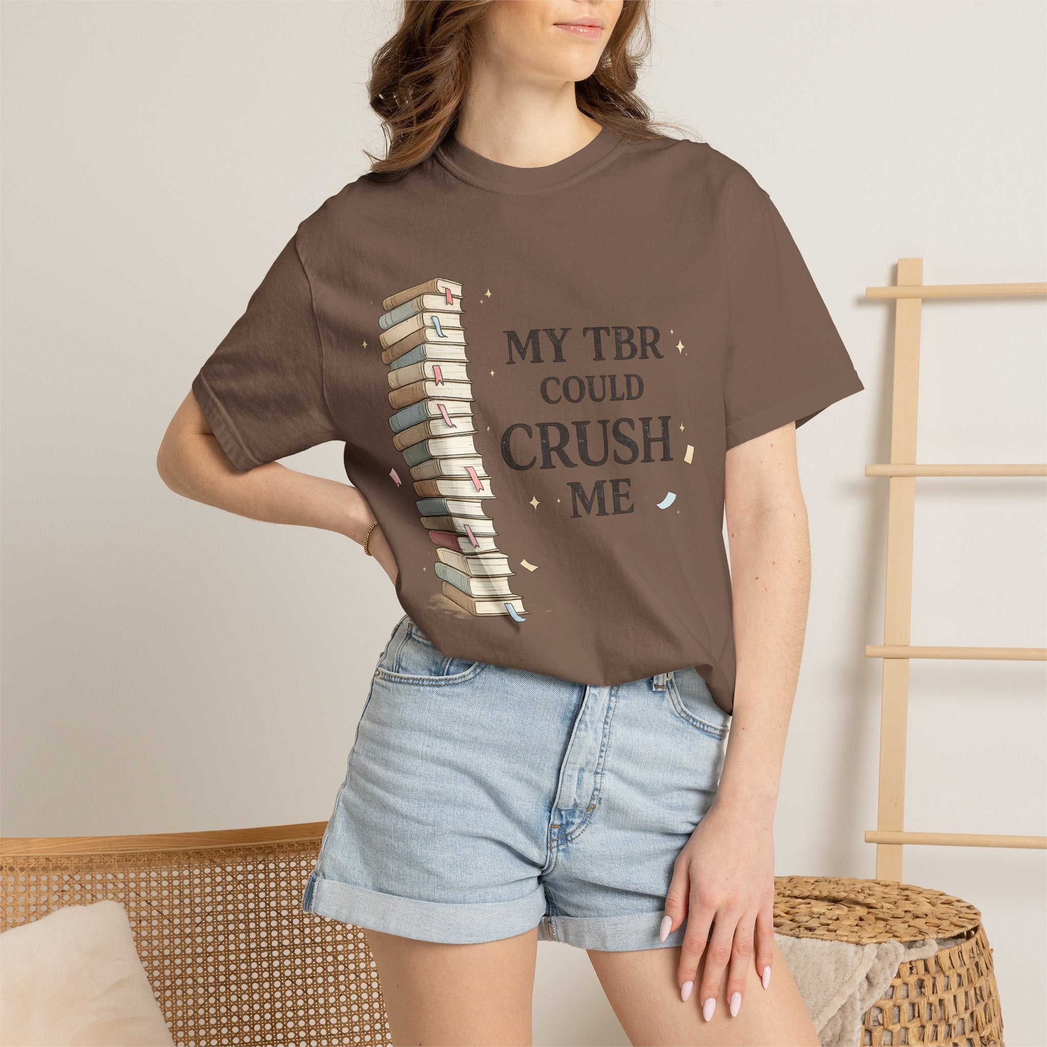 Book Lover T-Shirt — “My TBR Could Crush Me” Graphic Tee