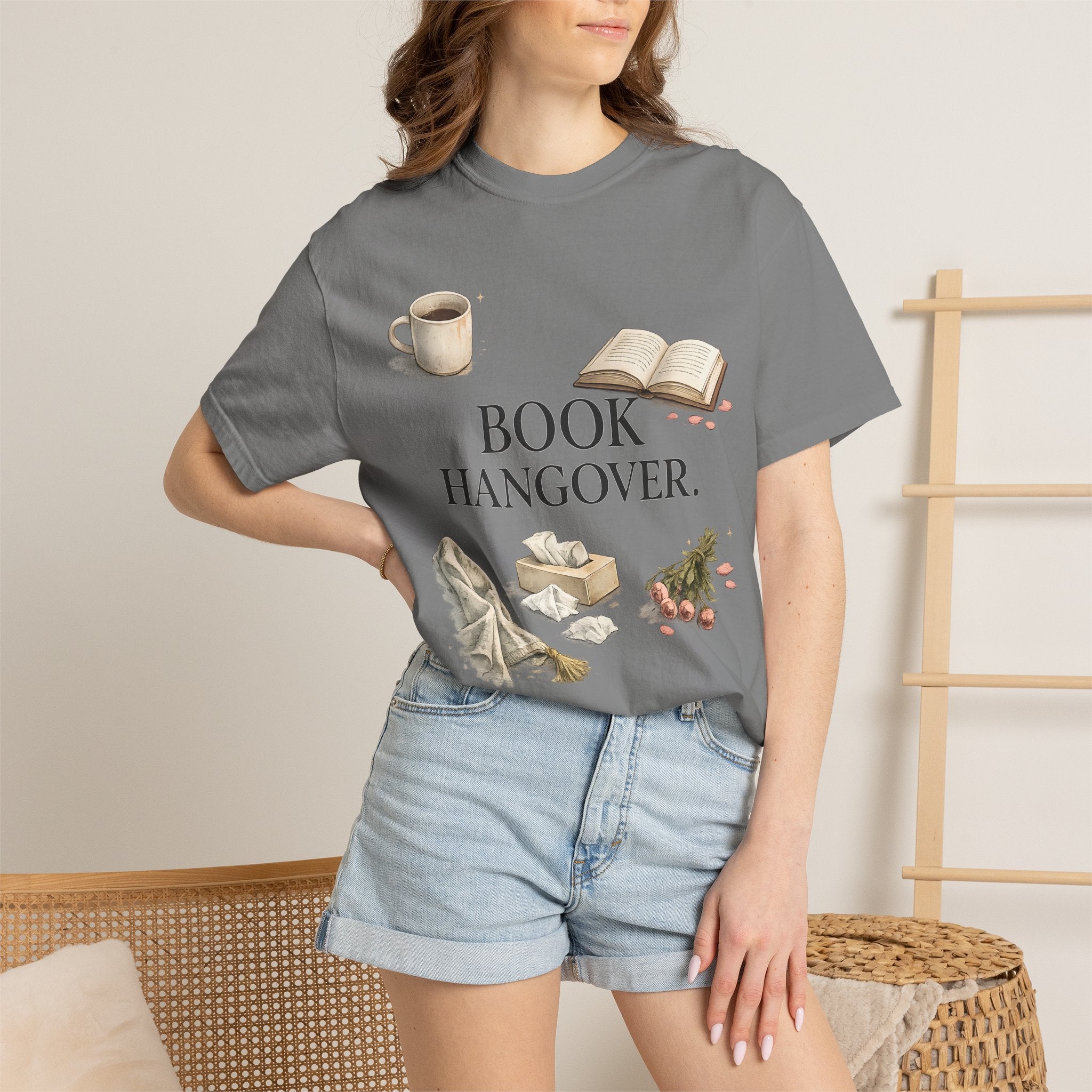 T-Shirt — "Book Hangover" Cozy Reading Tee