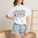 If Villain Bad… Why Not? T-Shirt — Gothic Floral Quote Tee