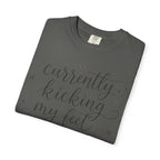 Graphic T-Shirt — “Currently Kicking My Feet Over Fictional Men” Printed Tee for Book Lovers
