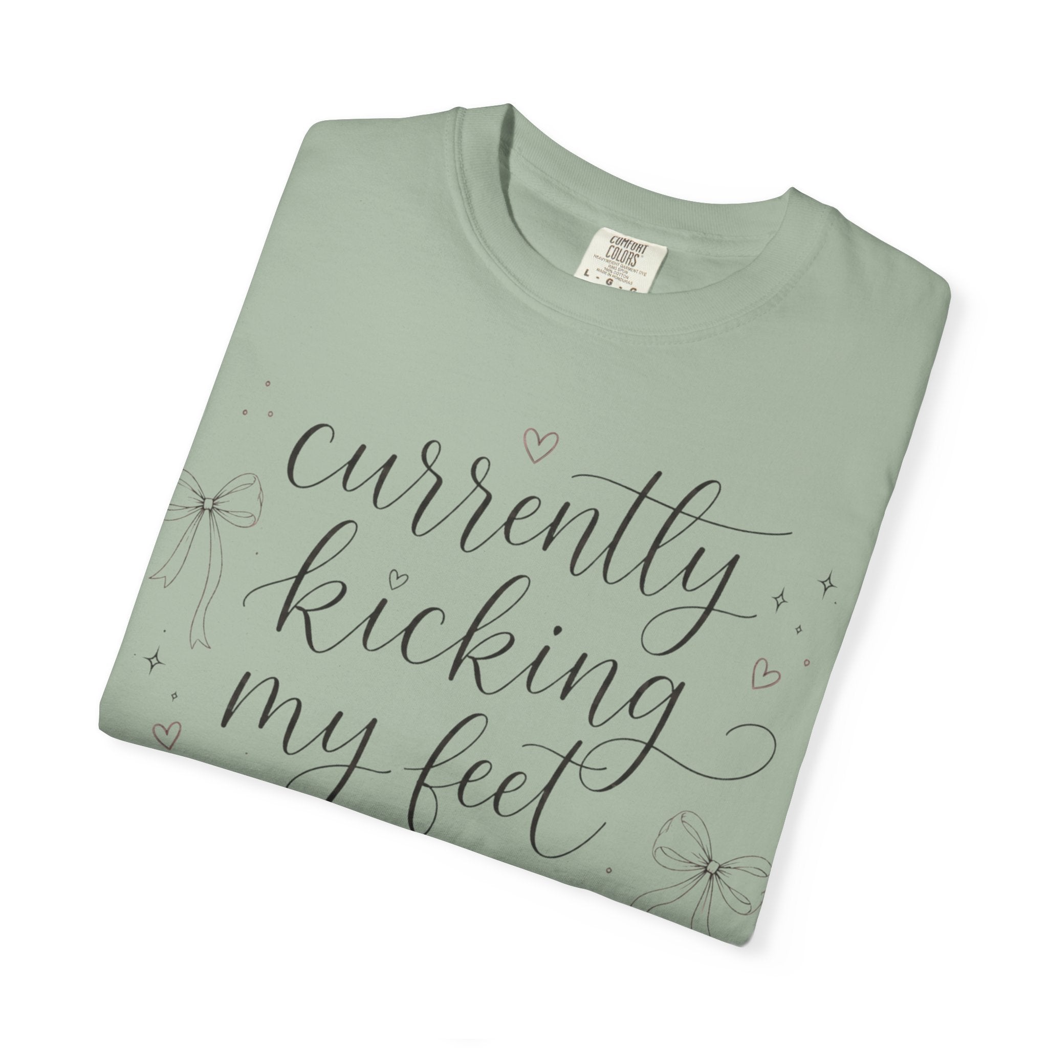 Graphic T-Shirt — “Currently Kicking My Feet Over Fictional Men” Printed Tee for Book Lovers