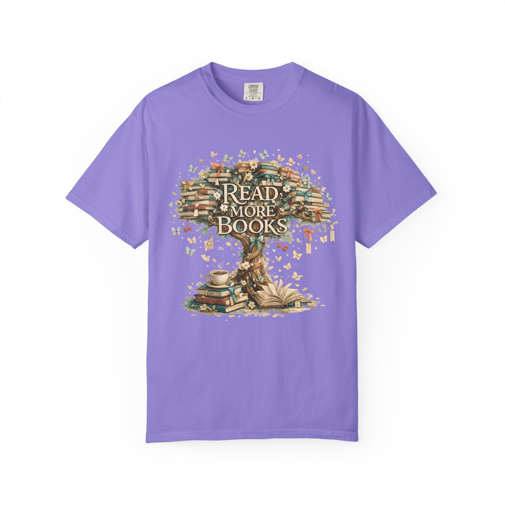 Read More Books T-Shirt — Vintage Tree of Books Design for Book Lovers