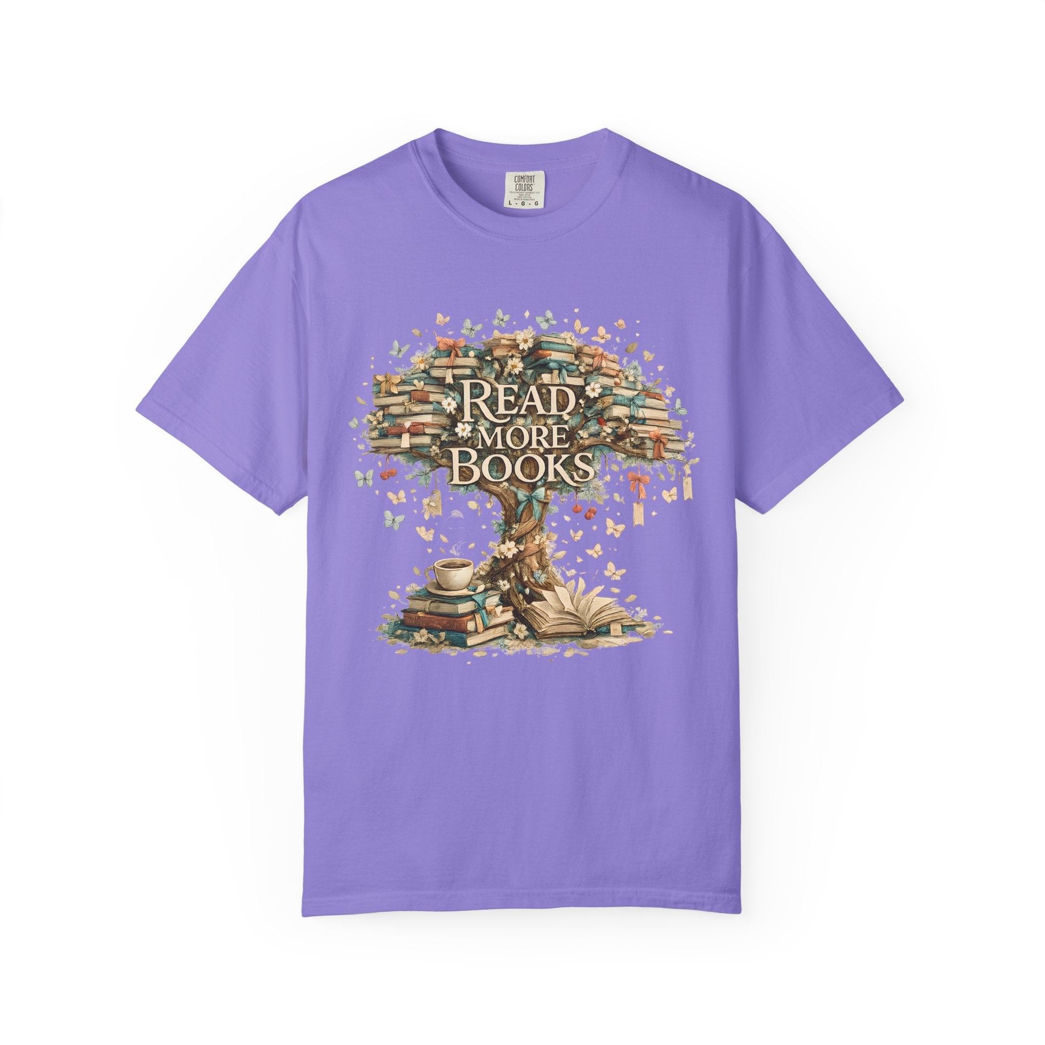 Read More Books T-Shirt — Vintage Tree of Books Design for Book Lovers
