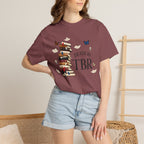 Death by TBR Book Stack T-Shirt — Reader Gift Graphic Tee