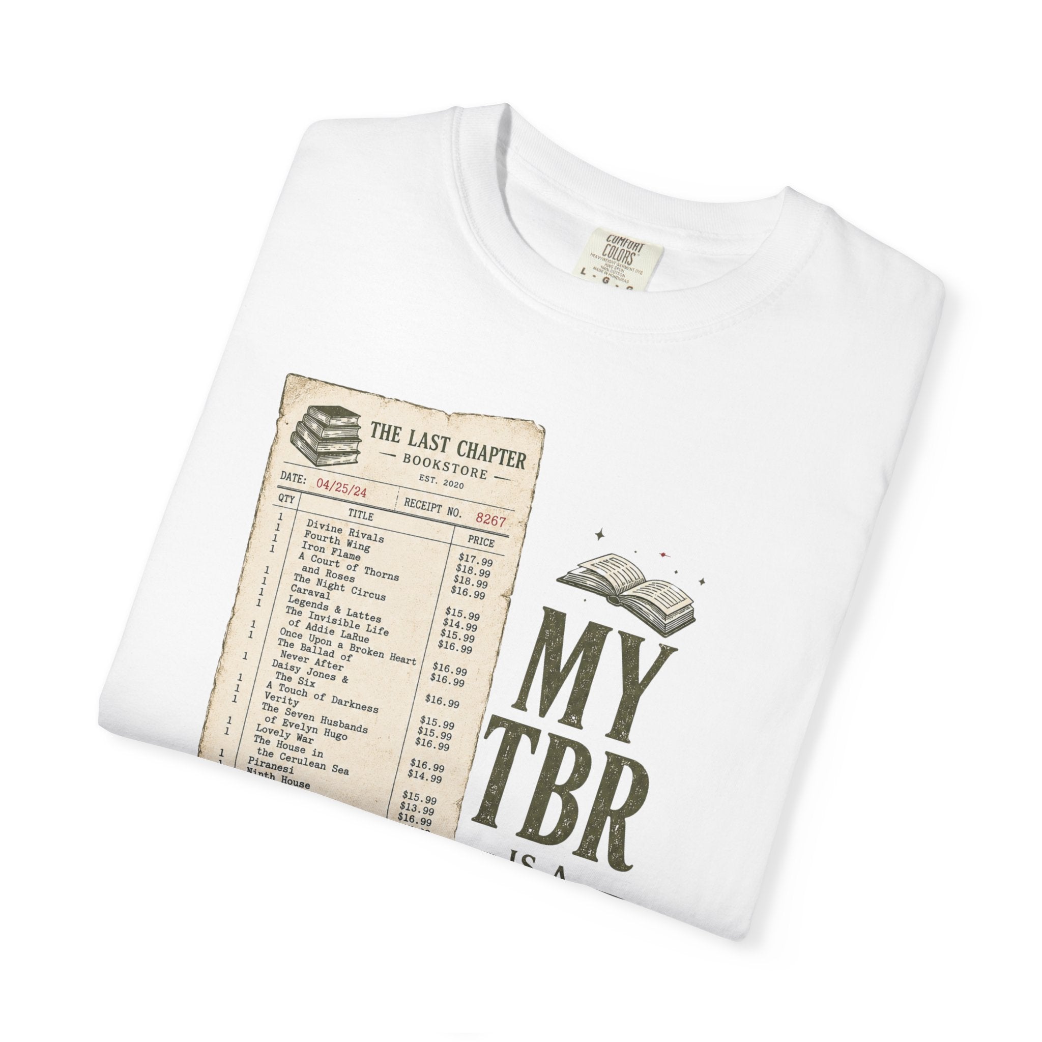 T-Shirt — "My TBR Is a Financial Burden" Book Lover Tee