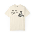 Book Lover T‑Shirt — “my tbr is longer than my lifespan” Graphic Tee