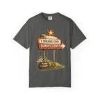 I Brake for Bookstores T-Shirt — Vintage Signbook Lover Tee