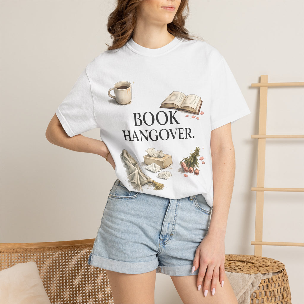 T-Shirt — "Book Hangover" Cozy Reading Tee