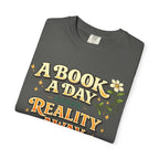 T-Shirt — “A Book A Day Keeps Reality Away” Vintage Reading Tee