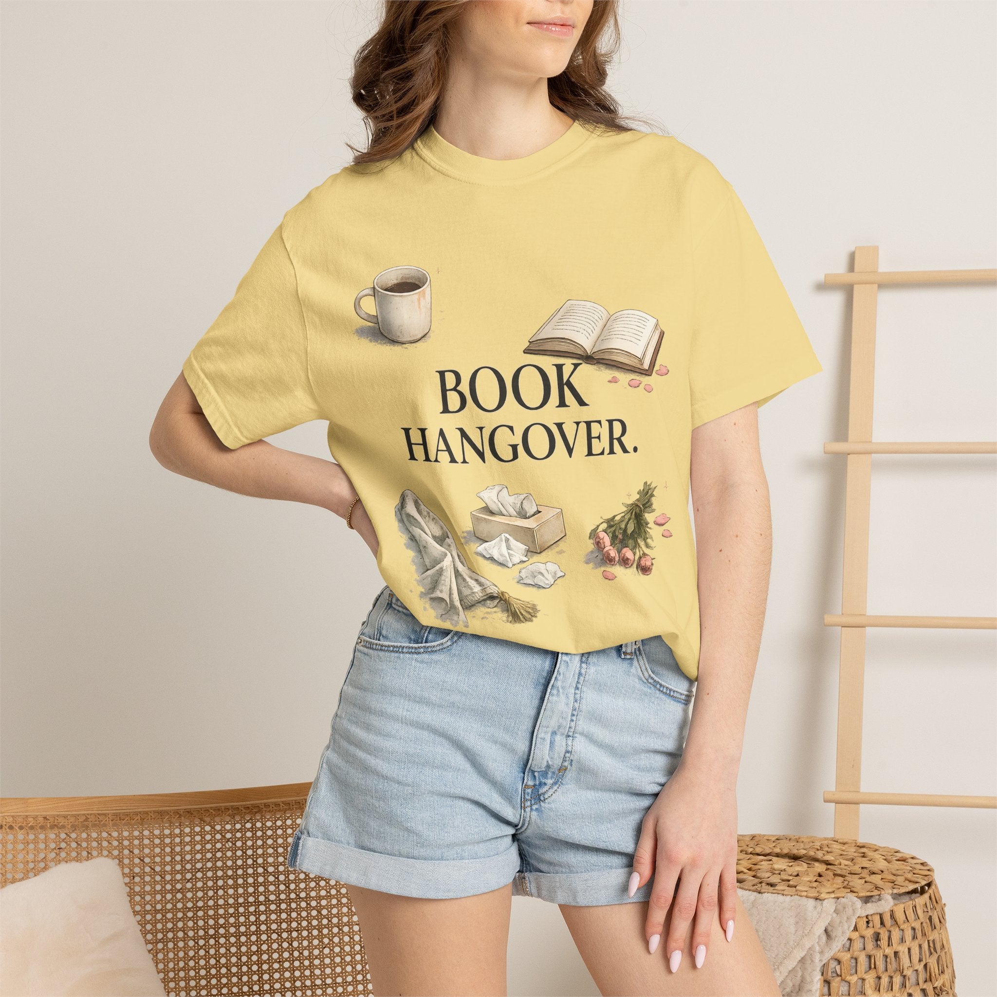 T-Shirt — "Book Hangover" Cozy Reading Tee