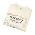Hot Girls Annotate T-Shirt — Cute Study/Bookish Graphic Tee for Students & Readers